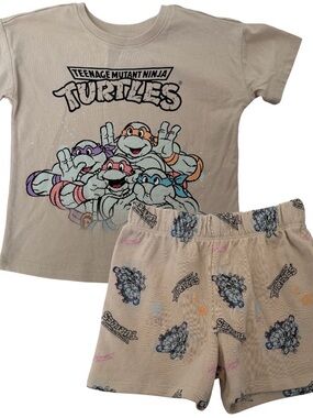 Teenage Mutant Ninja Turtles Toddler 2PC Outfit Shirt & Shorts Size 3T NWT